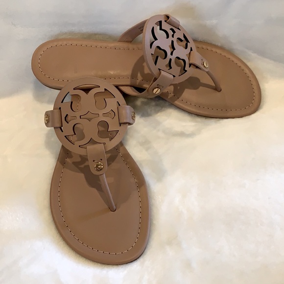 TORY BURCH Miller Calf Leather Sandals in Light Makeup ~ New in Box ~ Size 10 - Picture 4 of 10
